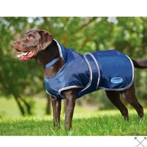 WeatherBeeta Blue Windbreaker 420D Deluxe Dog Coat